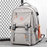 product_image_name-Fashion-Nouveau Sac À Dos Étudiant Grande Capacité - Sac À Dos De Voyage En Plein Air Pour Hommes - Gris-1