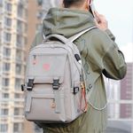 product_image_name-Fashion-Nouveau Sac À Dos Étudiant Grande Capacité - Sac À Dos De Voyage En Plein Air Pour Hommes - Gris-8