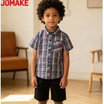 product_image_name-JOMAKE-Chemise à manches courtes pour garçons âgés de 2 à 9 ans, rouge, bleu, jaune et blanc, style rétro, avec poches-2