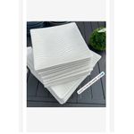 Ensemble De 6 Assiettes À Dessert En Porcelaine Blanc 20 Cm X 20 Cm Stylé Moderne