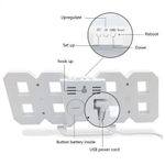 product_image_name-Generic-Grande 3D LED Horloge Murale Numérique USB Design Moderne Décor À La Maison Salon Date Température Calendrier Table Alarme-5