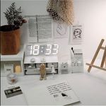 product_image_name-Generic-Grande 3D LED Horloge Murale Numérique USB Design Moderne Décor À La Maison Salon Date Température Calendrier Table Alarme-6