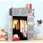 product_image_name-Generic-Armoire de rangement 12 cubes DIY Portable Garde-robe - Plastique-1