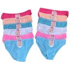 Lot de 12 slips sans couture pour femme en coton / polyester avec dentelle (Taille Moyenne) - U6567A