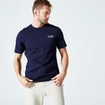 product_image_name-Domyos-T-shirt Fitness Homme - 500 Essentials Imprimé Bleu Foncé-1