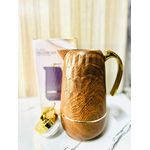 Carafe isotherme design élégant à texture bois  1L, période plus de 12 heures