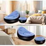 product_image_name-Generic-Canapé Gonflable Confortable, Fauteuil Gonflable Avec Pompe, Pouf, Fauteuil Inclinable Avec Repose-Pieds - Bleu-7