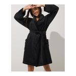 product_image_name-Generic-jolie Peignoir unisexe en coton doux et absorbant - noir-3