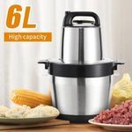 product_image_name-Generic-Hachoir à Viande Electrique - Inox - 6 Litres - Trancheuse Multifonctions-2