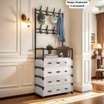 Rangement chaussures multifonctions , Porte-manteaux et porte-vêtements 5 niveaux