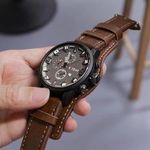 product_image_name-A M Fashion-Montre à bracelet en cuir de haute qualité pour hommes - Marron-7