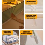 product_image_name-Generic-Moustiquaire Yurt pliable à installation automatique - Moustiquaire à double porte zippée - 1,5Mx2M-vert-2