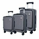 Lot de 3 Valises de Luxe en Polycarbonate (PC) – Design Classe et Ultra Résistant  (Cabine, Moyenne 20kg , Grande 23kg)