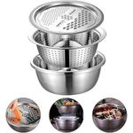  Bol grattoir en inox 3 en 1 en acier inoxydable