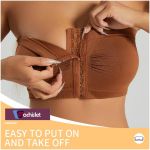 product_image_name-Machislet-Soutien-gorge sans armatures avec boutons, grande taille, plongeant sans armature, pour dames, pour femmes - Marron-1