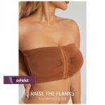 product_image_name-Machislet-Soutien-gorge sans armatures avec boutons, grande taille, plongeant sans armature, pour dames, pour femmes - Marron-6