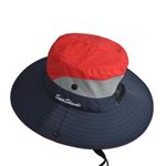 product_image_name-Fashion-Voyage en plein air, plage, chapeau de pêcheur, chapeau de soleil à large bord, camping, escalade en montagne, couvre-visage, chapeau de soleil queue de cheval - rouge-3
