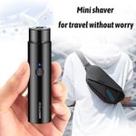 product_image_name-Generic-Kit de rasage électrique mini portable - adapté aux hommes et aux femmes. Tondeuse avec fonction de charge USB. Outil pour cheveux et rasage à domicile et en voyage. Version noire.-6