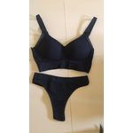 product_image_name-Generic-Ensemble de soutien-gorge relevable confortable de couleur Noir 100% coton-2