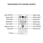 product_image_name-Generic-Plafonnier Led Avec Ventilateur Intégré Et Télécommande, éclairage à 3 Niveaux, 30W-8