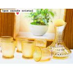 Ensemble Carafe de 7 pièces - bouteille et tasses transparent