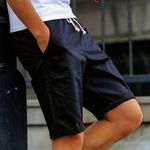 product_image_name-Berrykey-Occasionnel Pantalons Survêtement Pour Hommes Noir vêtements-1