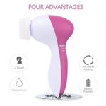 product_image_name-Generic-Brosse Nettoyante Electrique Pour Visage - 5 In 1 - Rose/Blanc-2