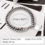 product_image_name-ARHANORY-Bracelets Homme en Acier Titane à Maillons Cubains Bracelet Femme Punk Hip Hop-3