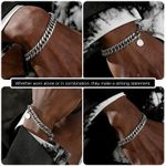 product_image_name-ARHANORY-Bracelets Homme en Acier Titane à Maillons Cubains Bracelet Femme Punk Hip Hop-7