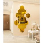 déco Miroir Losanges doré  1 Losange : 20 X 20 cm x 12 Pieces