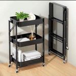 Chariot de rangement multifonctionnel 3 niveaux pour cuisine, chambre à coucher etc EN FER