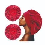 Bonnet de nuit Satin pour la protection des cheveux - Rouge