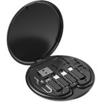 product_image_name-Generic-Boîte de connecteurs multifonction pour câbles de données Lightning, USB-C et Micro USB Câble de transfert de données universel (Noir)-1