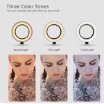 product_image_name-Oem-Anneau Lumineux avec trépied, kit d’éclairage annulaire. LED de 36cm  avec 3 supports, éclairage circulaire à température de couleurs réglable avec un trépied de 2.1 mètre -3