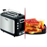 product_image_name-Tefal-Grille-pain Express - 2 fentes - 850 W - 7 niveaux de brunissage - Fonction décongélation - Accessoire chauffe-plats - Acier inoxydable- TT365027-7