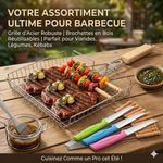 product_image_name-Generic-Set de Grillage et 10 piques brochettes pour barbecue grillade pour la tabaski+ 6 couteaux offert-2