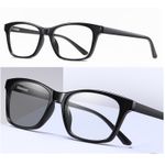 product_image_name-Generic-Lunettes anti-reflet sur fond blanc avec photogray sans correction - Noir devant le soleil et clair dans l'ombre-2