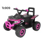 Quad Electrique pour Enfants, Voiture Electrique Enfant ATV avec Musique, Klaxon, Phare LED, 83x 53x 56cm, pour Enfants 3+ Ans Rose noir
