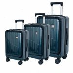 Lot de 3 Valises de Luxe en Polycarbonate (PC) – Design Classe et Ultra Résistant  (Cabine, Moyenne 20kg , Grande 23kg)