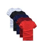 lot de 5 T-shirt de couleur en coton - multicolore