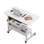 product_image_name-Generic-Table Multifonctions avec Etagères et Roue pour Ordinateur -Beige-1