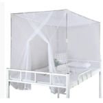 product_image_name-Generic-Grande Moustiquaire Carrée en Maille Fine pour Lit Simple avec Ouverture à une Porte et Attache Décorative pour Maison, Chambre, Camping, Voyage-4