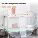 product_image_name-Generic-Grande Moustiquaire Carrée en Maille Fine pour Lit Simple avec Ouverture à une Porte et Attache Décorative pour Maison, Chambre, Camping, Voyage-5