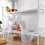 product_image_name-Generic-Grande Moustiquaire Carrée en Maille Fine pour Lit Simple avec Ouverture à une Porte et Attache Décorative pour Maison, Chambre, Camping, Voyage-7