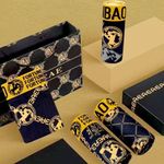 product_image_name-Fashion-4 Pcs/set Men's Boxer Briefs High Stretch Polyester Knit Fabric - Black/Gold-2