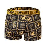 product_image_name-Fashion-4 Pcs/set Men's Boxer Briefs High Stretch Polyester Knit Fabric - Black/Gold-4