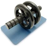 product_image_name-Generic-Roue Abdominaux Duo AB Wheel Roller Exercices Abdominale avec Tapis Genoux Poignées avec Mousse Confortable, Idéal pour Fitness, Abdos-4