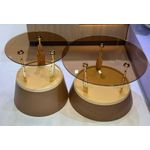 Ensemble de table basse ronde avec 3 tables gigognes : 4 pieces