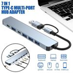 product_image_name-Generic-Expandeur USB C 7 en 1 Port USB 3 Hub Type C Répartiteur Type C Dock Adaptateur Multiport-1