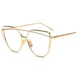 product_image_name-Generic-Gros-New Fashion Cat Eye pour femmes lunettes hommes lentille optique monture en métal lunettes de soleil femme Vintage lunettes transparentes-2